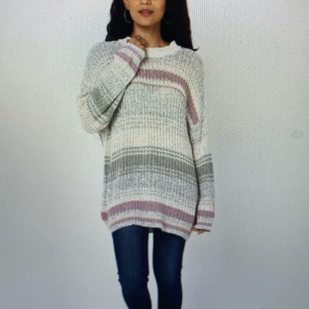 American Eagle Open Knit Oversized Cozy Multi Color Sweater Women’s Size Small
